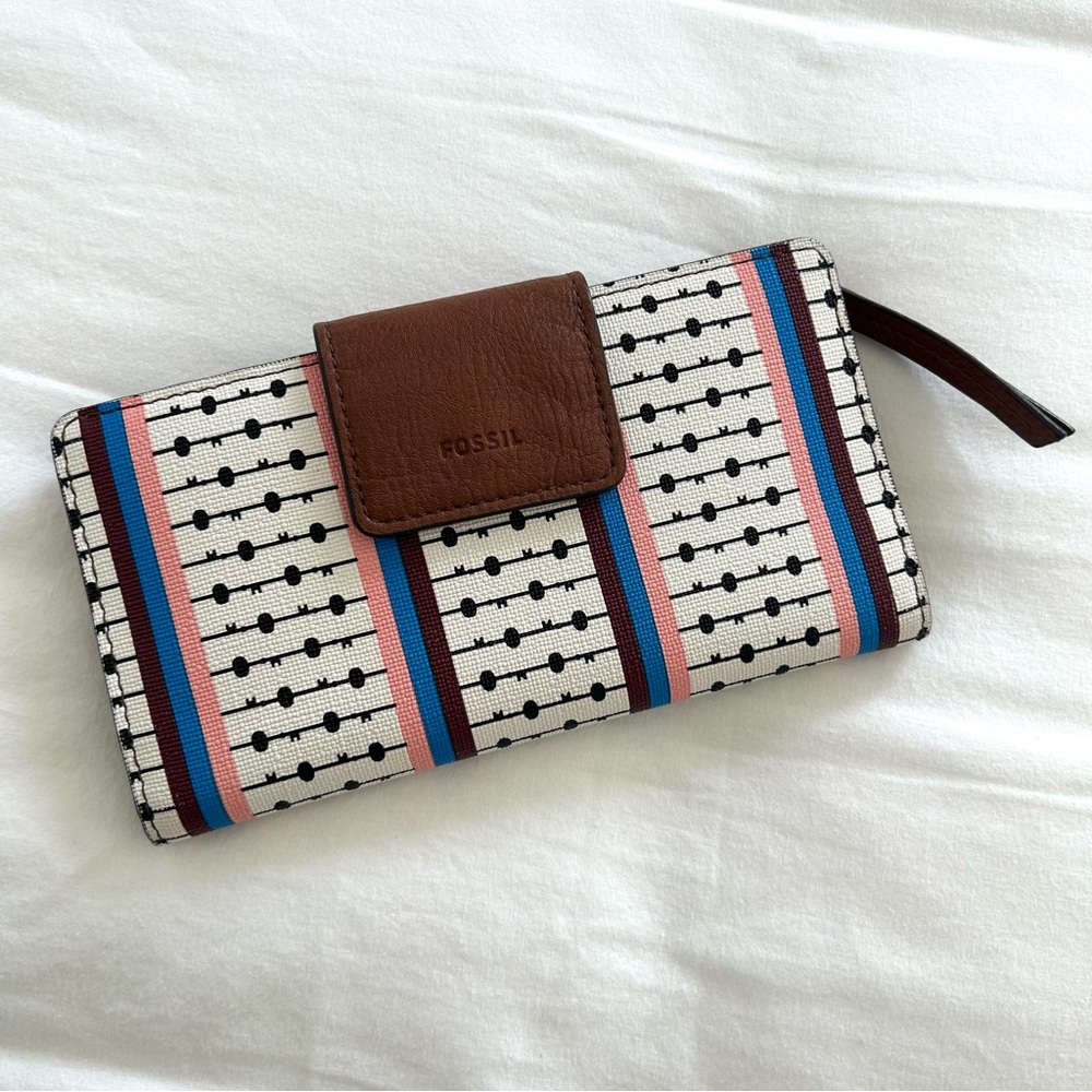 Pattern Fossil Tab Wallet